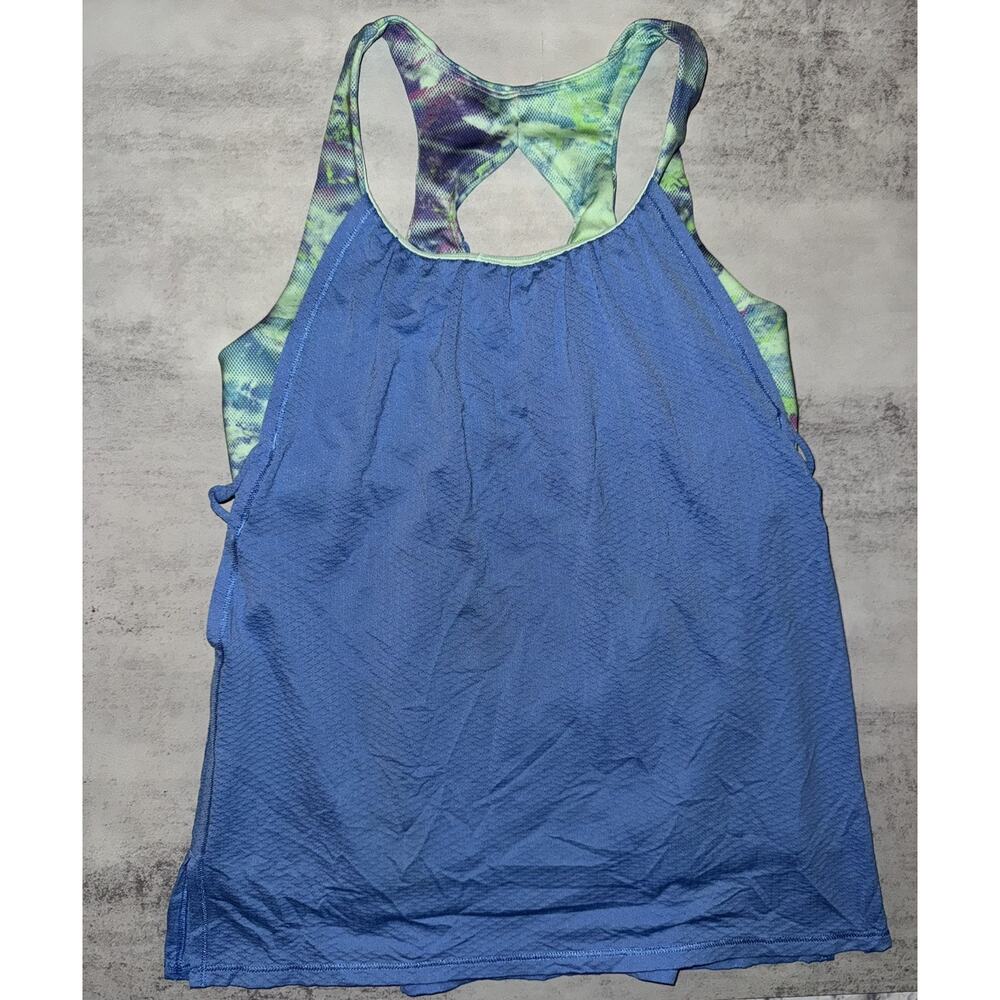 Ivivva Lululemon Girls Double Layer Tank Shelf Bra Blue‎ Size 12